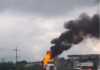 Incendian trayler y una gasolinera en Córdoba simultáneos a la balacera